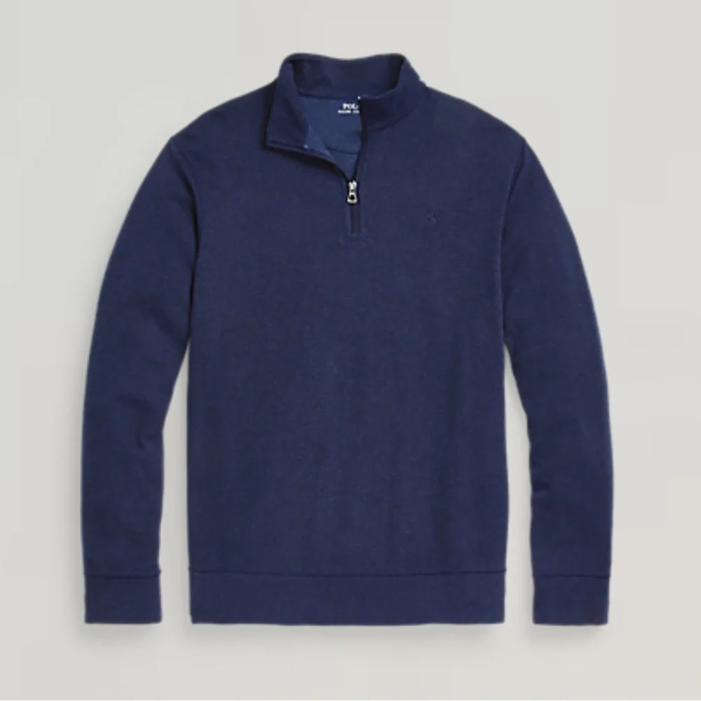 Polo Ralph‎ Lauren Quarter Zip Pullover Sweater Navy Herringbone Men’s Medium